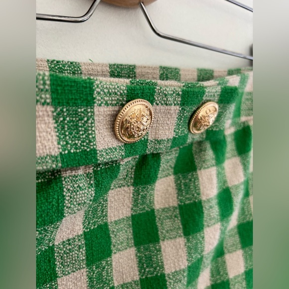 Vero Moda Breelil Tweed Mini Skirt in Green NWT - Picture 13 of 16